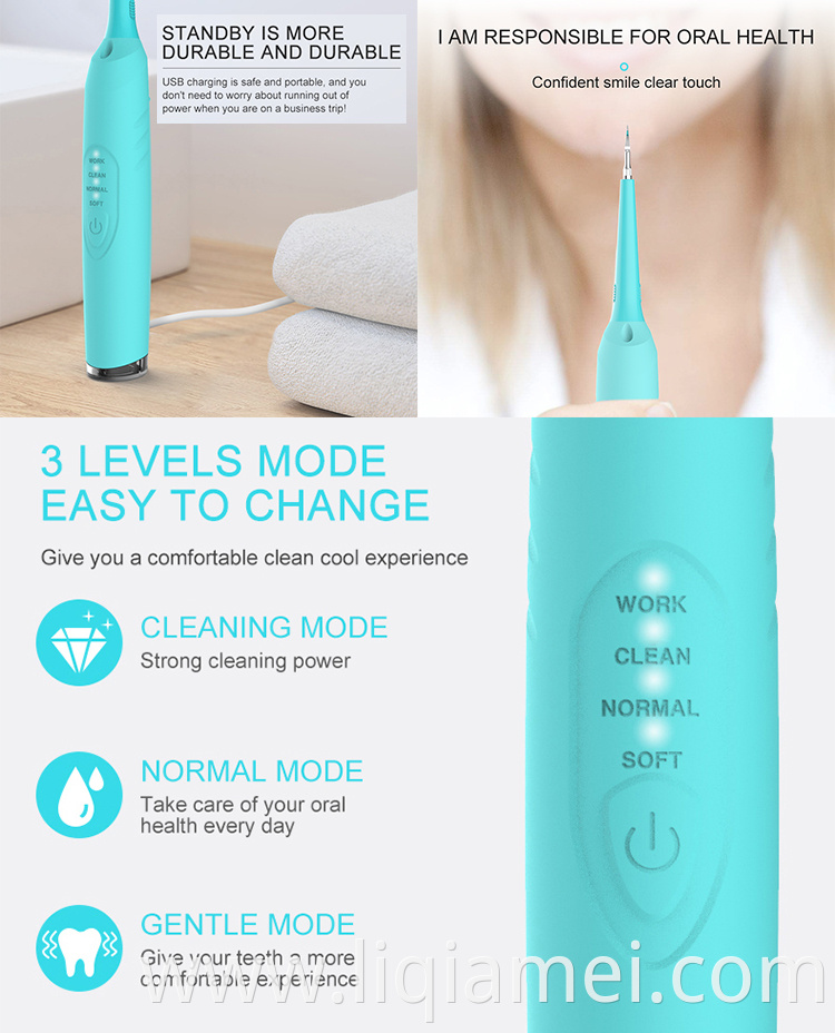 Factory dental teeth cleaner calculus plague remover ultrasonic electric tooth cleaner